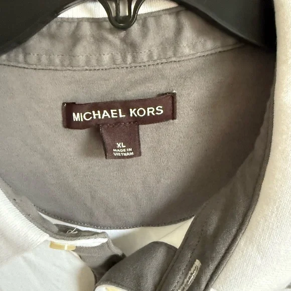 Men’s XL White Michael Kors Preppy Business Casual Cocktail Classic Polo - Picture 4 of 6